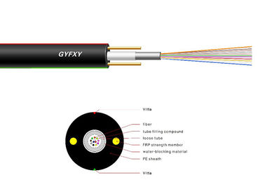 China 2-24 Fiber Singlemode GYFXY Unitube Non-metallic Non-armored Aerial Fiber Optic Cables supplier