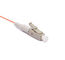 Duplex LC Mulitimode Fiber Optic Pigtail with Orange Aqua Cable , OFNP OFNR Jacket supplier